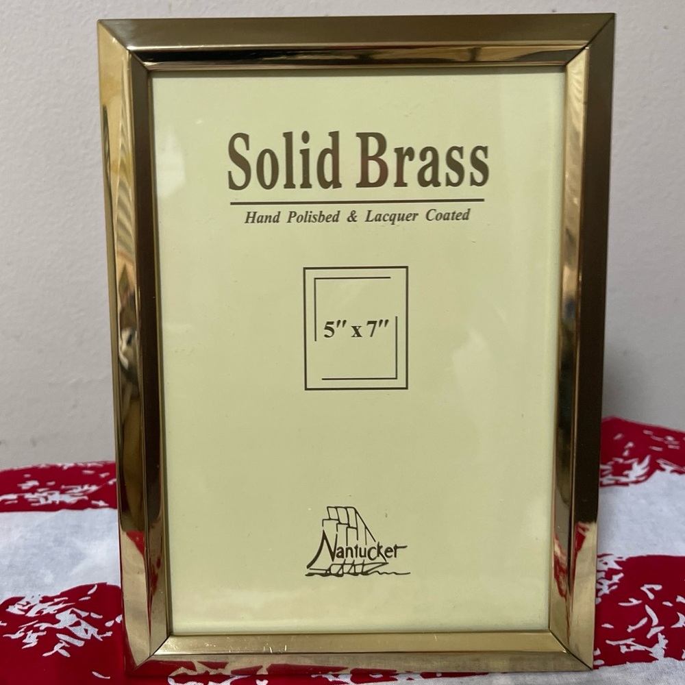 Solid  Brass Nantucket  Photo Frame